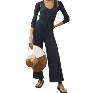 Anthropologie Daily Practice Soft Reflection Jumpsuit Size XSP Wide Leg Comfy